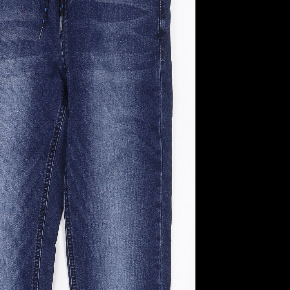 NEXT Boys Blue  Cotton Straight Jeans Size 11 Years  Regular Drawstring