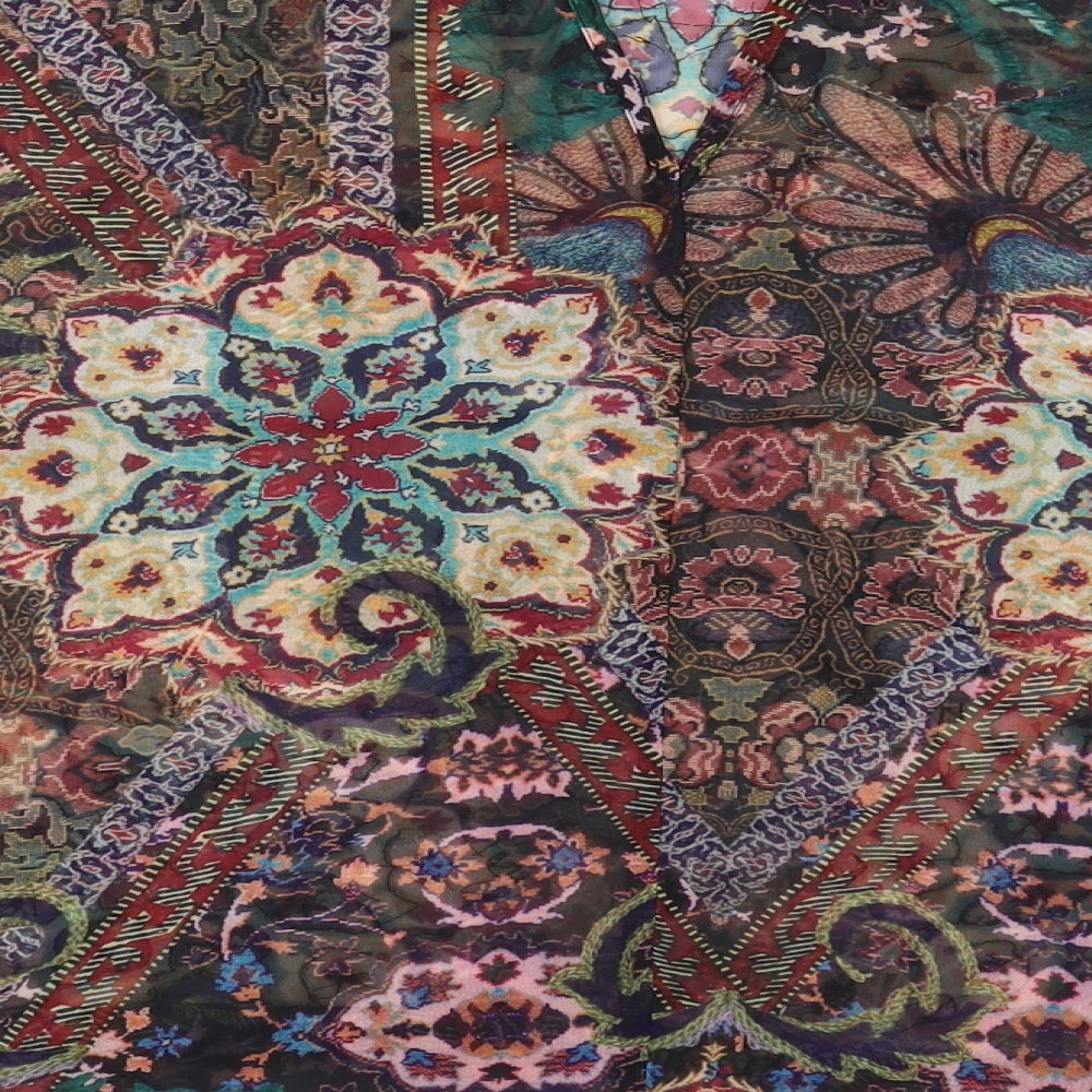 NEXT Womens Multicoloured Geometric Polyester Basic Blouse Size 16 Round Neck - Batik Print