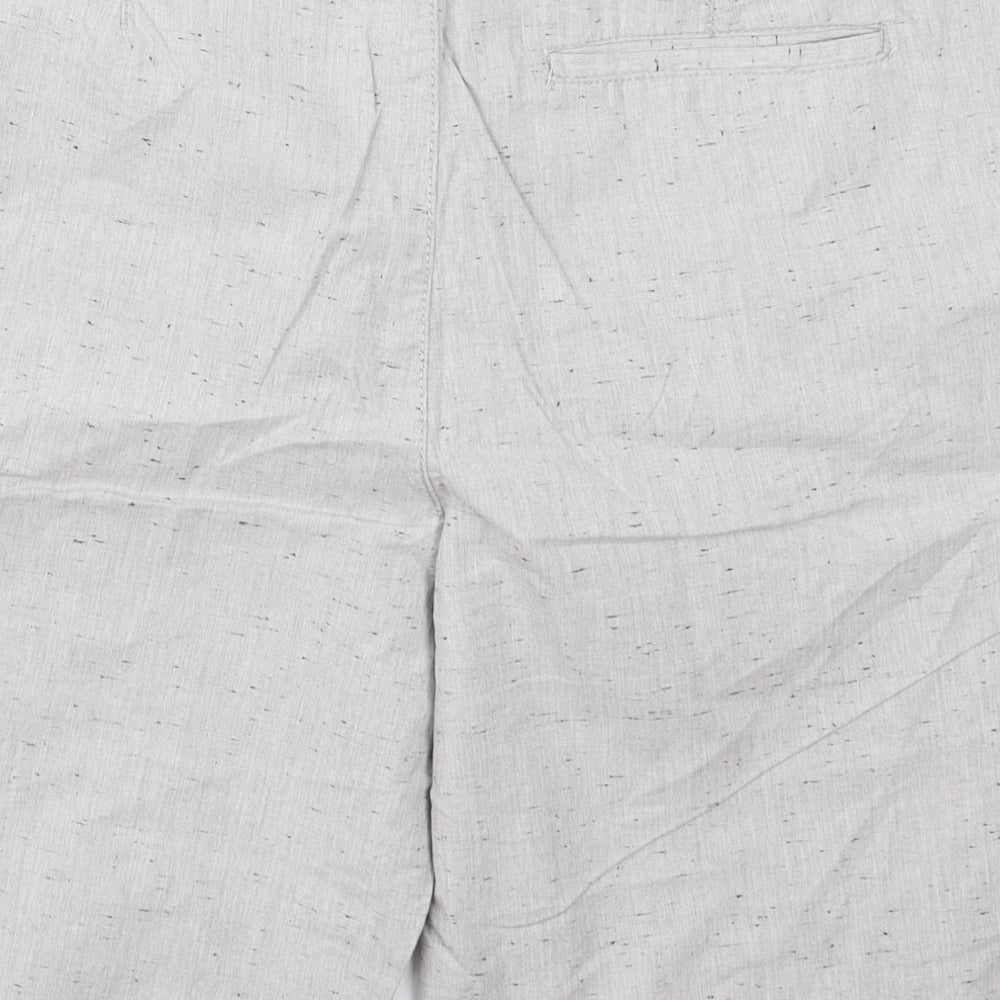 Primark Mens Grey  Cotton Bermuda Shorts Size 36 L9 in Regular Button