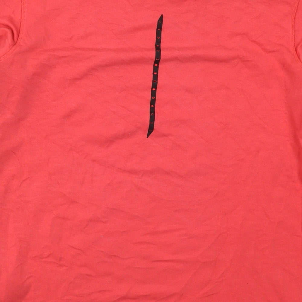 Reebok Mens Pink  Lyocell Basic T-Shirt Size S Crew Neck Pullover - Run