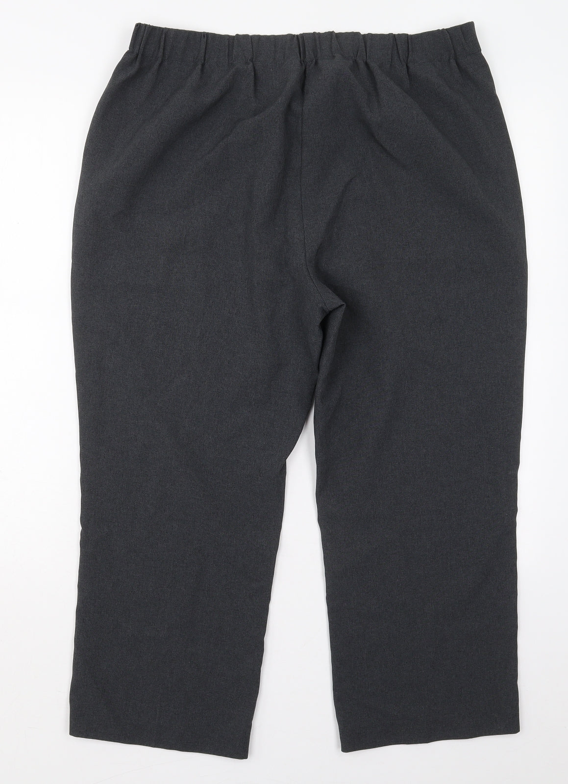 Bonmarché Womens Grey  Polyester Cropped Trousers Size 16 L23.5 in Regular