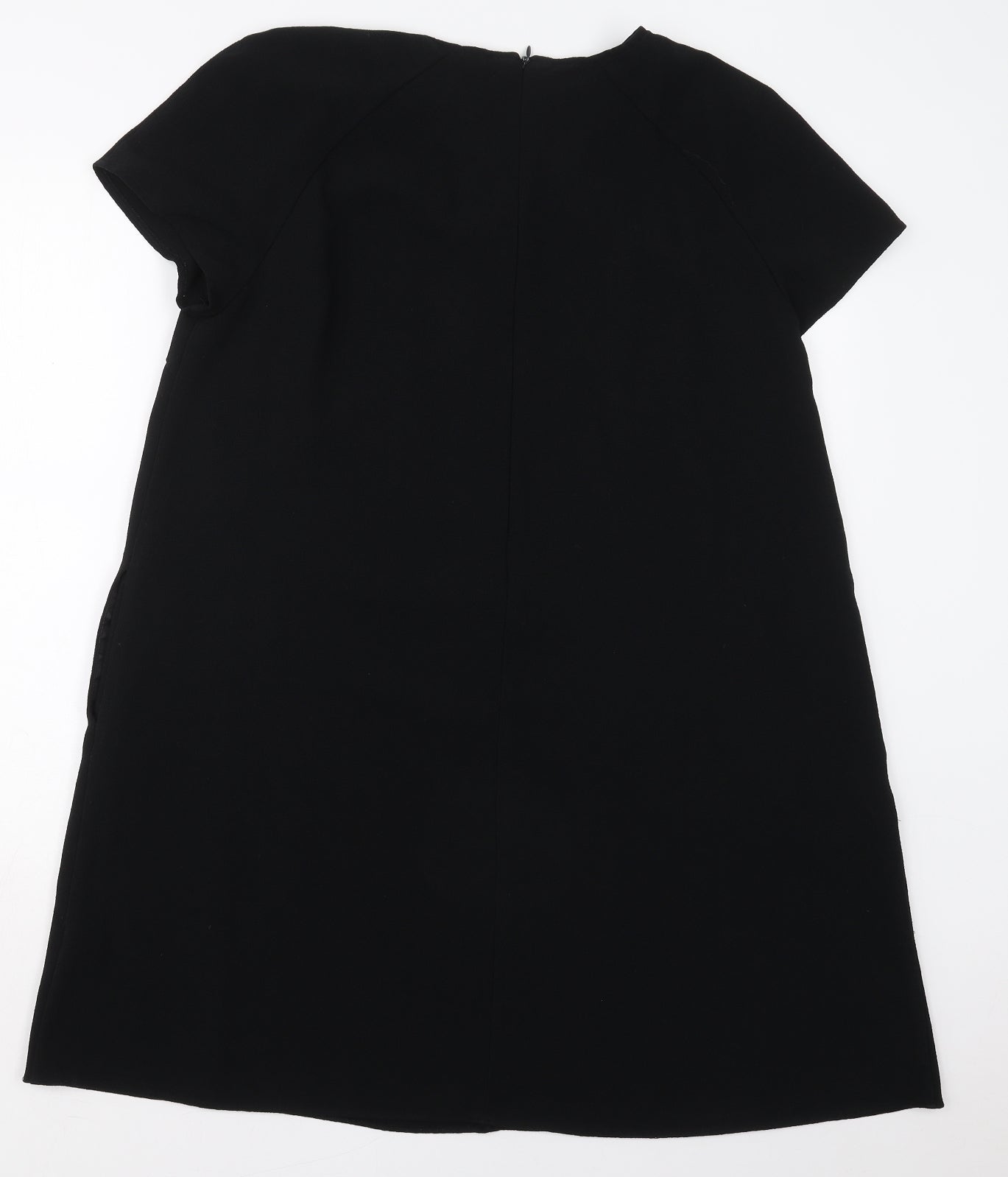 Marks and Spencer Womens Black  Polyester A-Line  Size 16  Round Neck Zip