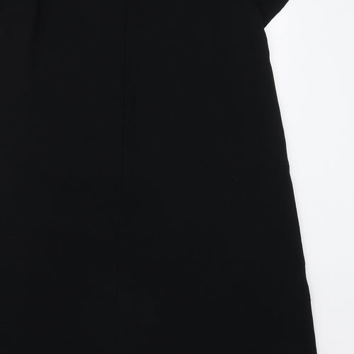 Marks and Spencer Womens Black  Polyester A-Line  Size 16  Round Neck Zip