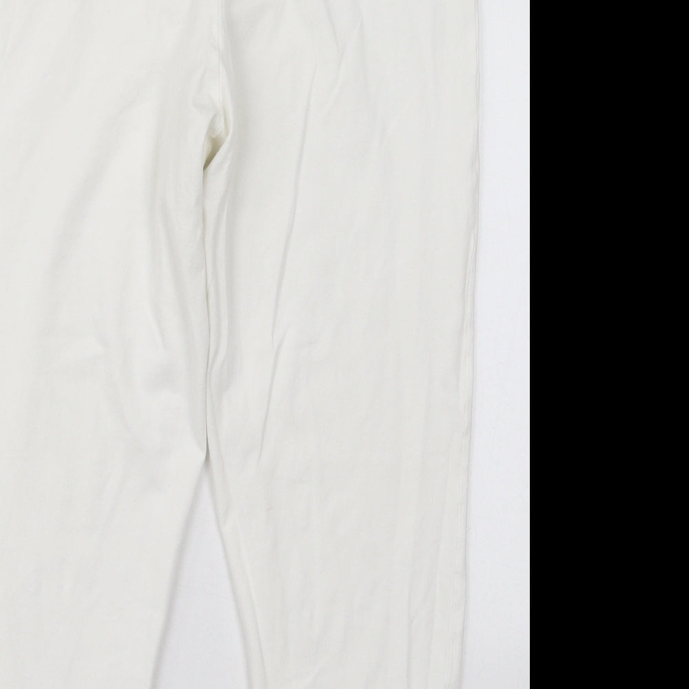 George Womens White  Cotton Cropped Leggings Size 16 L20 in