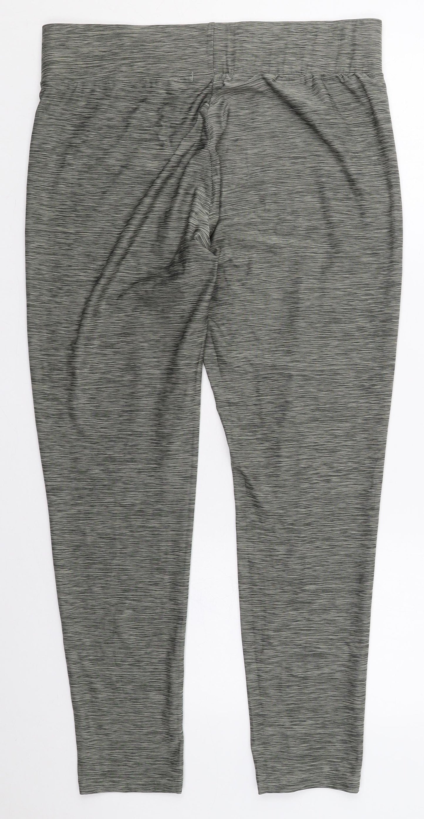 Pep&Co Womens Green  Polyester Compression Trousers Size 18 L27 in Regular  - Active