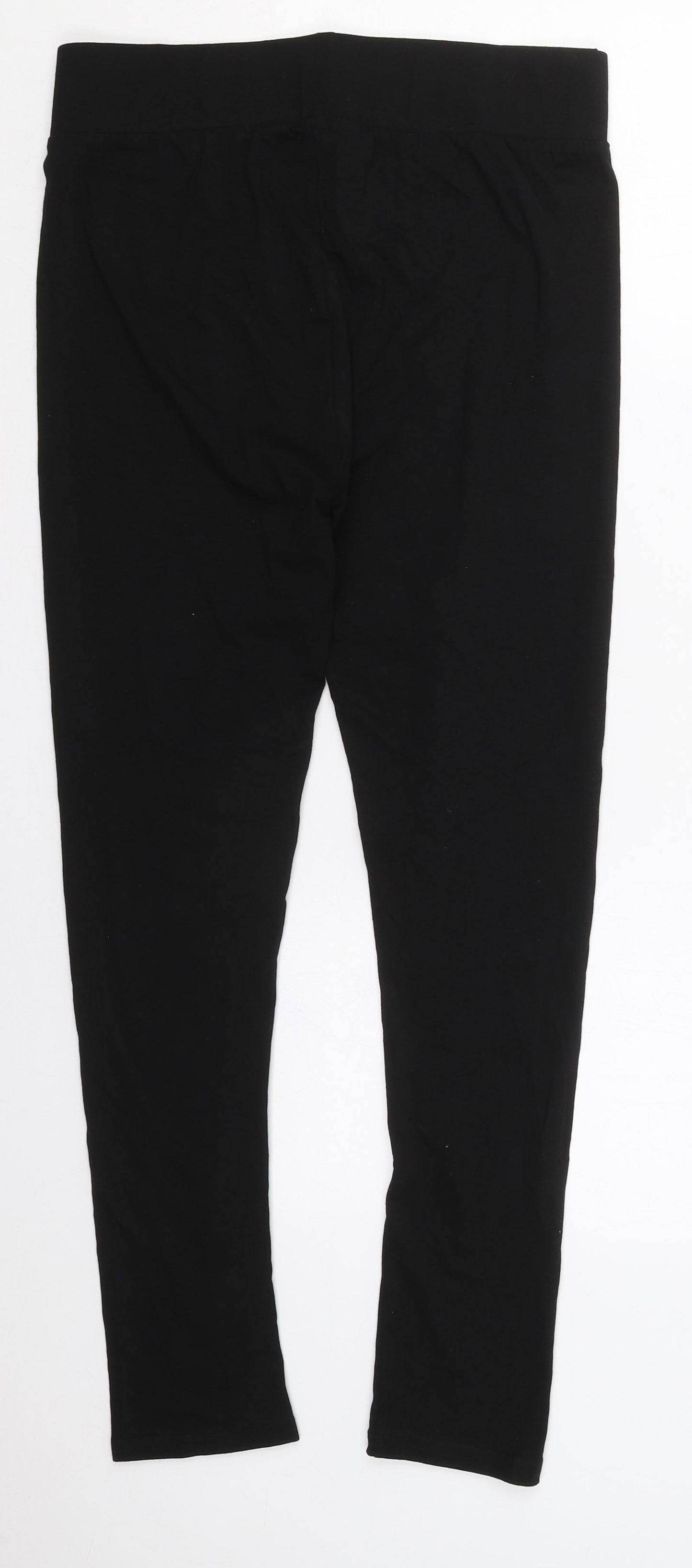 PRETTYLITTLETHING Womens Black  Cotton Carrot Leggings Size 14 L26 in