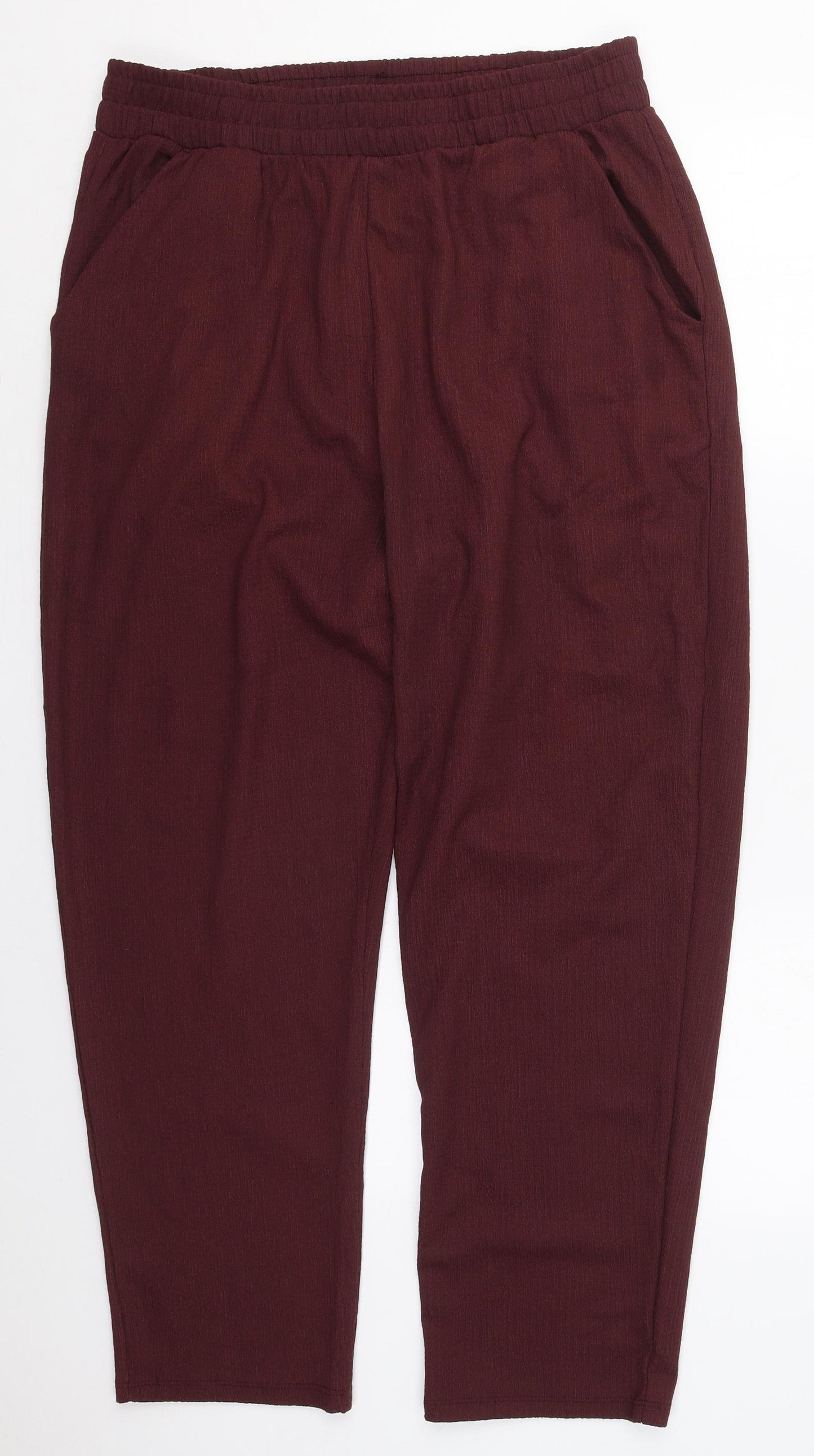 George Womens Purple  Polyester Trousers  Size 16 L28 in Regular