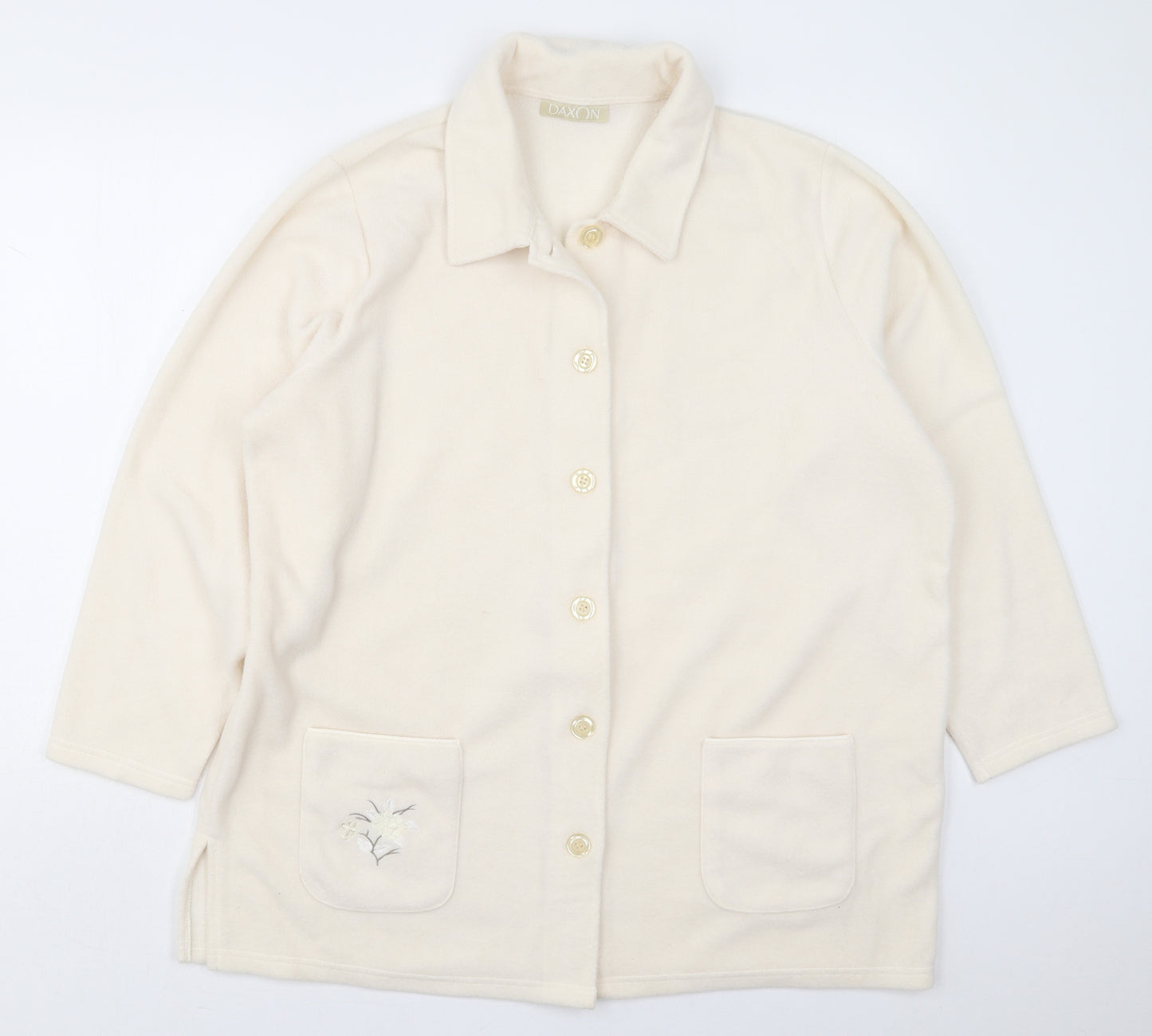 Daxon Womens Ivory   Jacket  Size 22  Button - Flowers