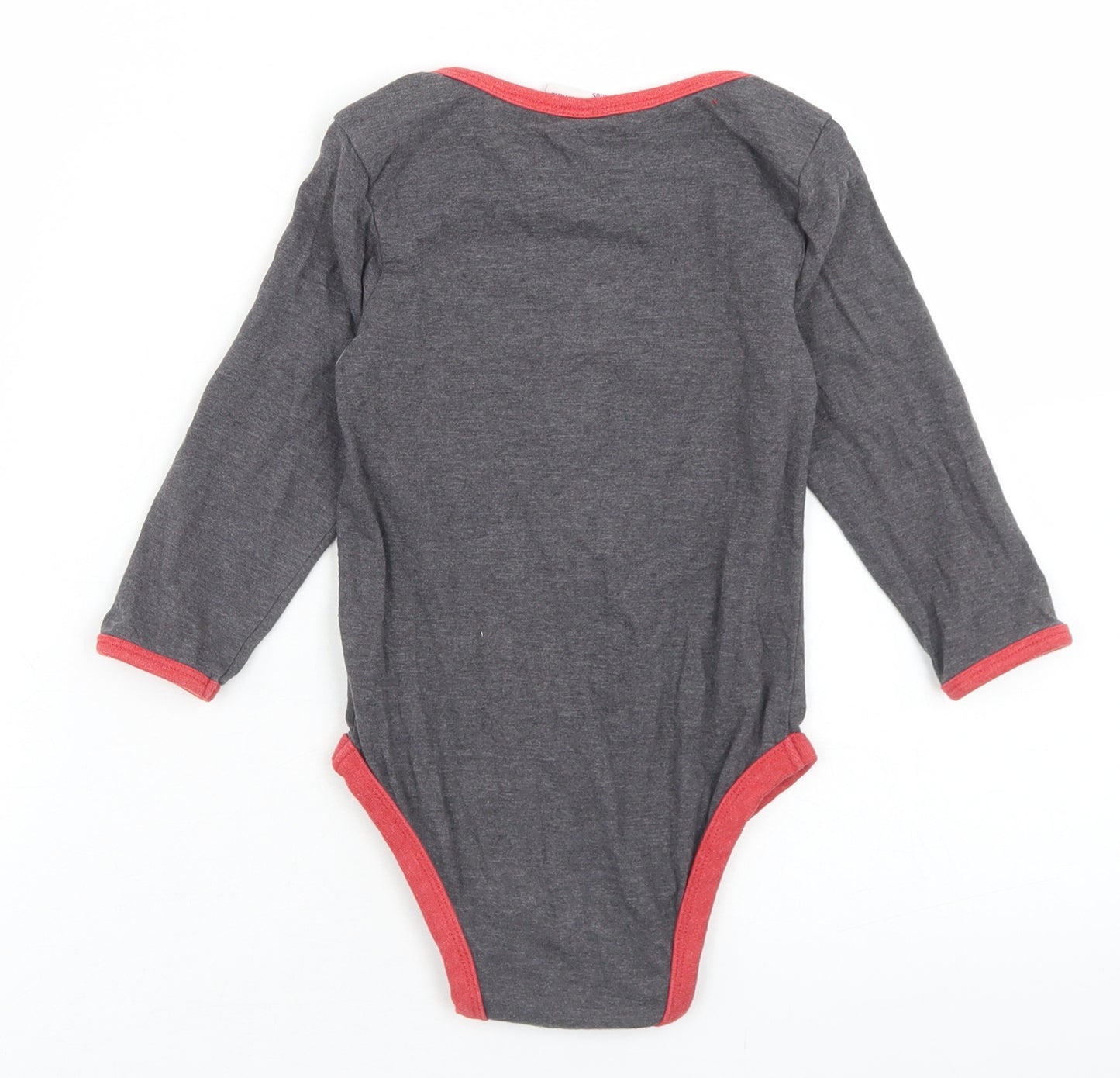 Amplified Boys Grey  Cotton Babygrow One-Piece Size 12-18 Months  Snap - Guns N' Roses