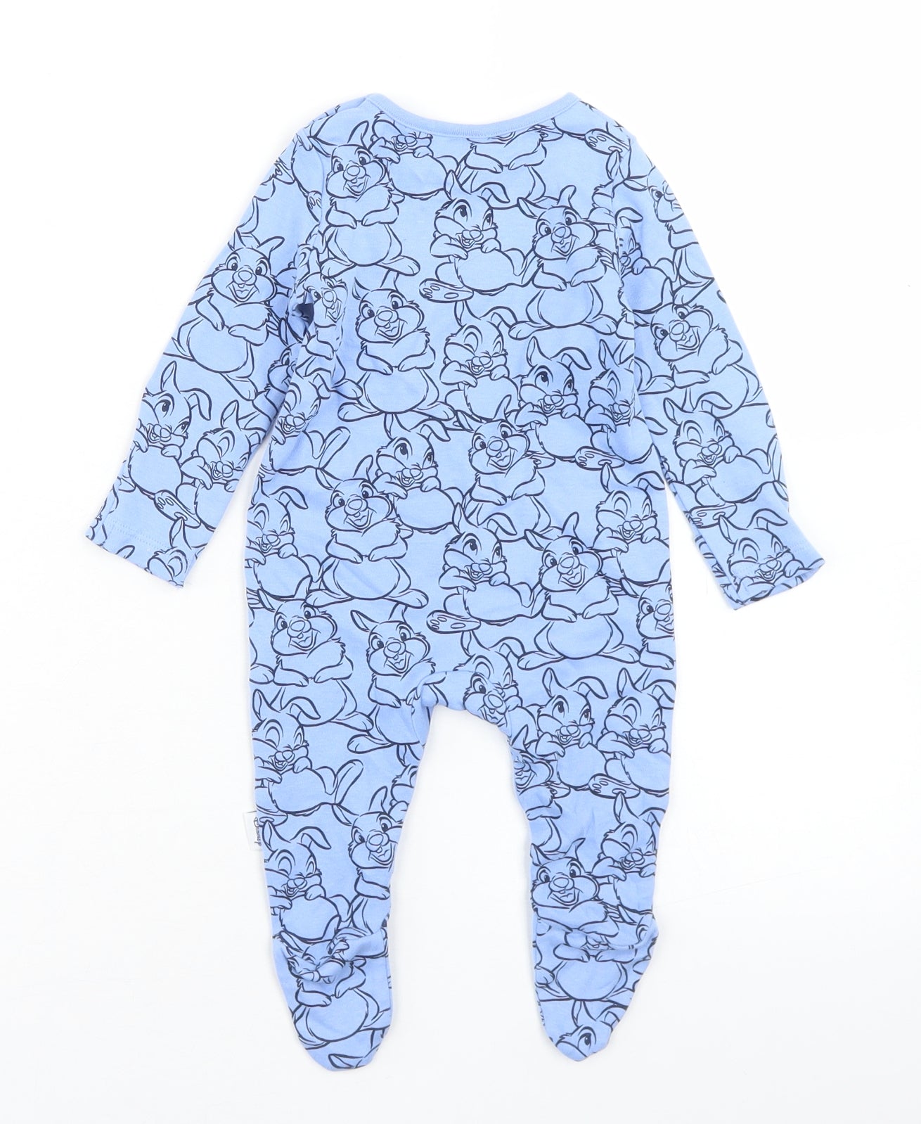 Disney Baby Boys Blue Geometric Cotton Babygrow One-Piece Size 0-3 Months  Snap - Thumper