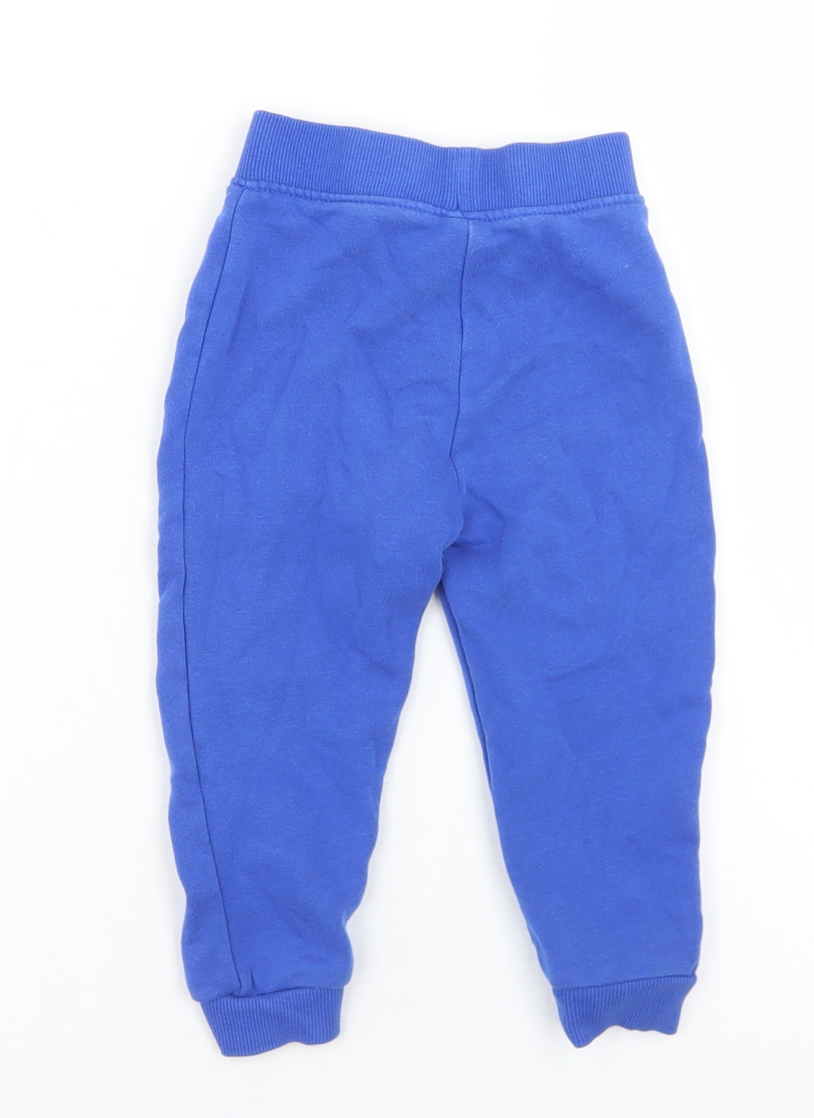 Dunnes Stores Boys Blue  Cotton Cropped Trousers Size 12-18 Months  Drawstring