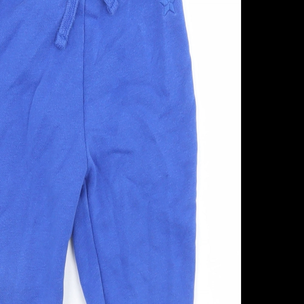 Dunnes Stores Boys Blue  Cotton Cropped Trousers Size 12-18 Months  Drawstring