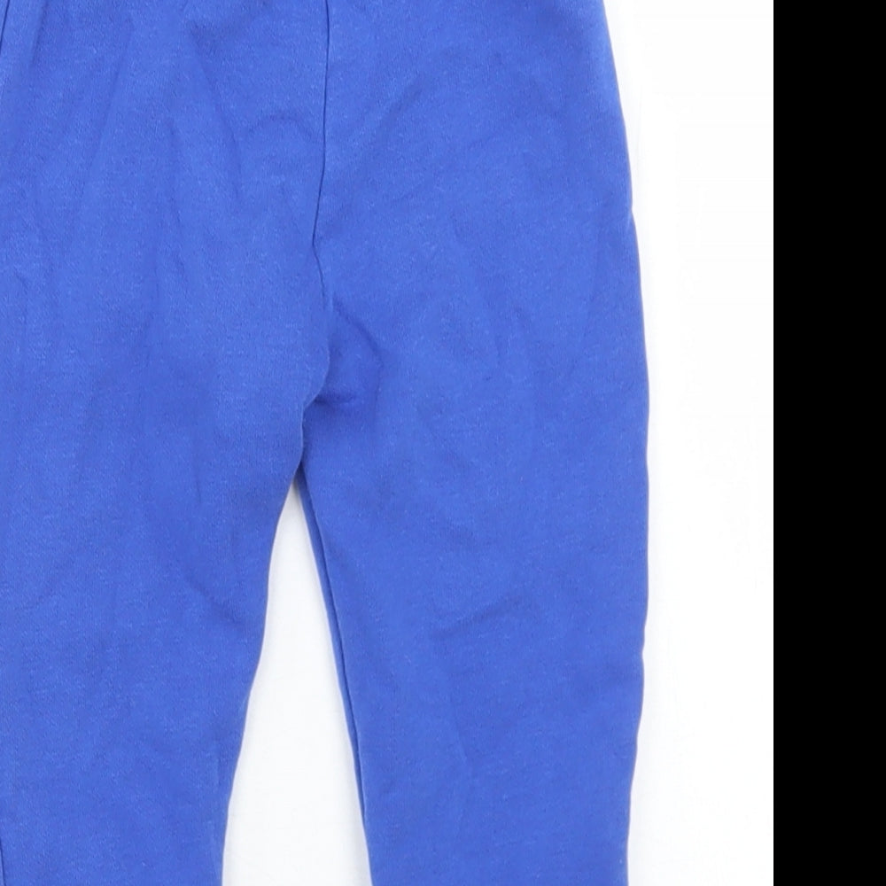 Dunnes Stores Boys Blue  Cotton Cropped Trousers Size 12-18 Months  Drawstring