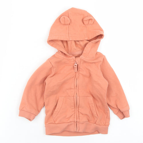 George Girls Orange   Jacket  Size 6-9 Months   Zip