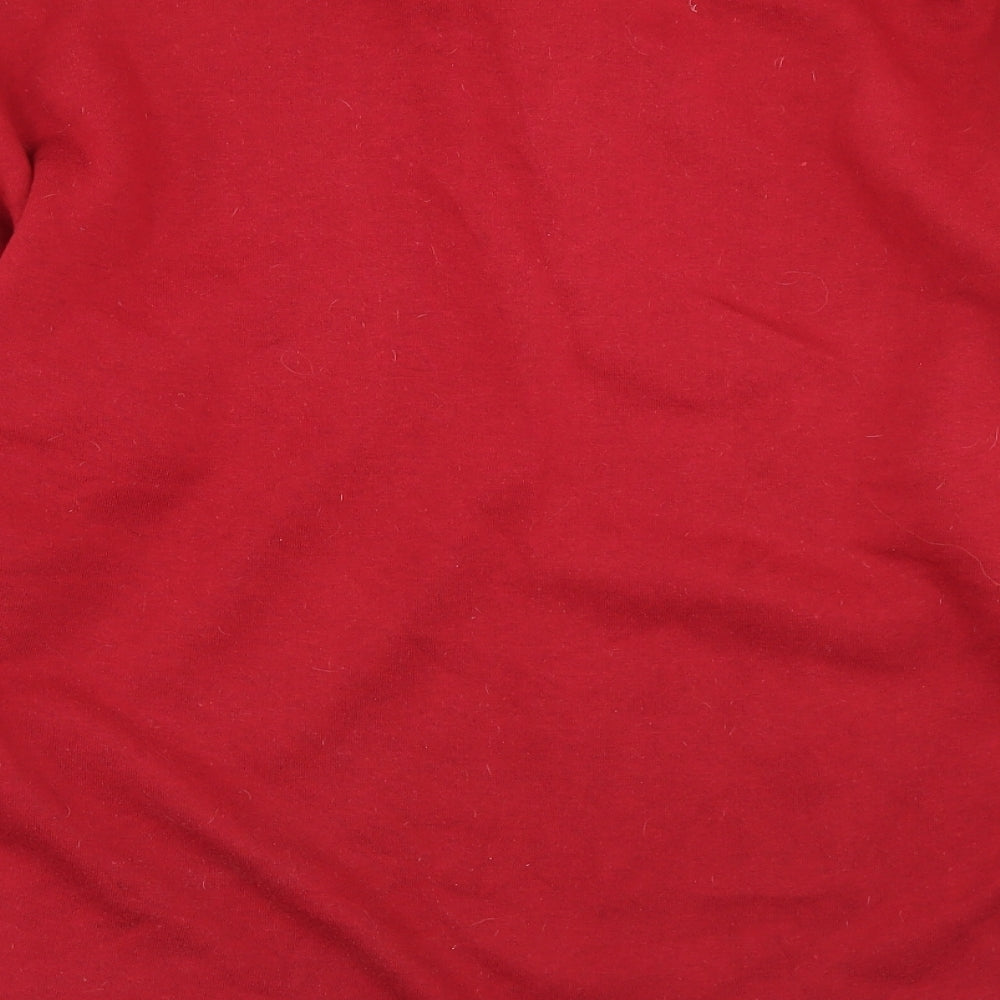 Primark Mens Red  Polyester Pullover Sweatshirt Size L