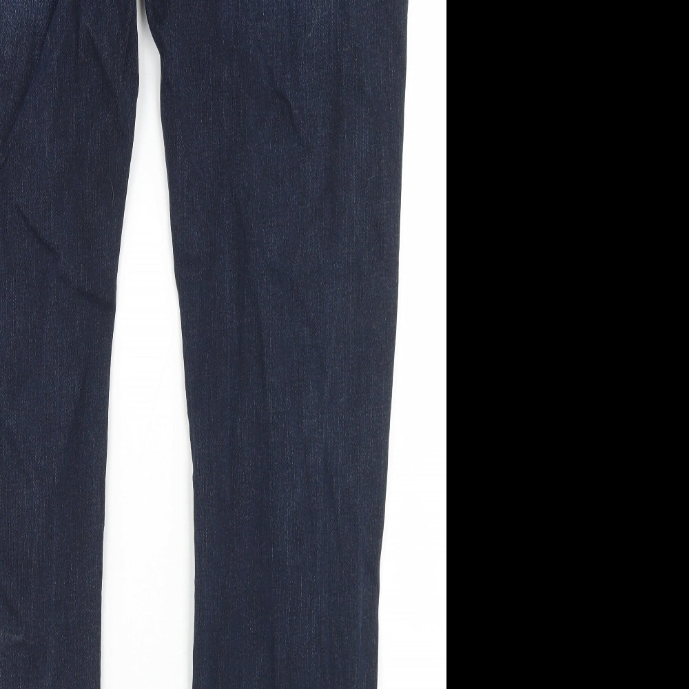 F&F Mens Blue  Cotton Straight Jeans Size 36 in L32 in Slim Button
