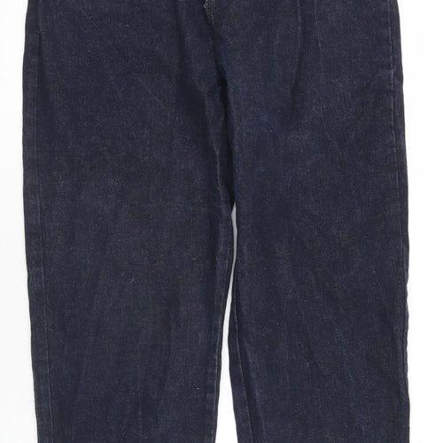 Red Stripe Mens Blue  Cotton Straight Jeans Size 34 in L29 in Regular Button