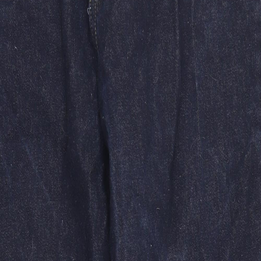 Red Stripe Mens Blue  Cotton Straight Jeans Size 34 in L29 in Regular Button