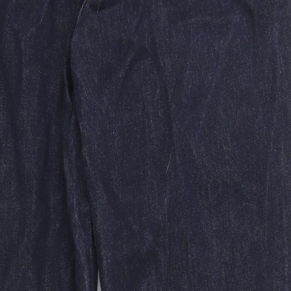 Red Stripe Mens Blue  Cotton Straight Jeans Size 34 in L29 in Regular Button