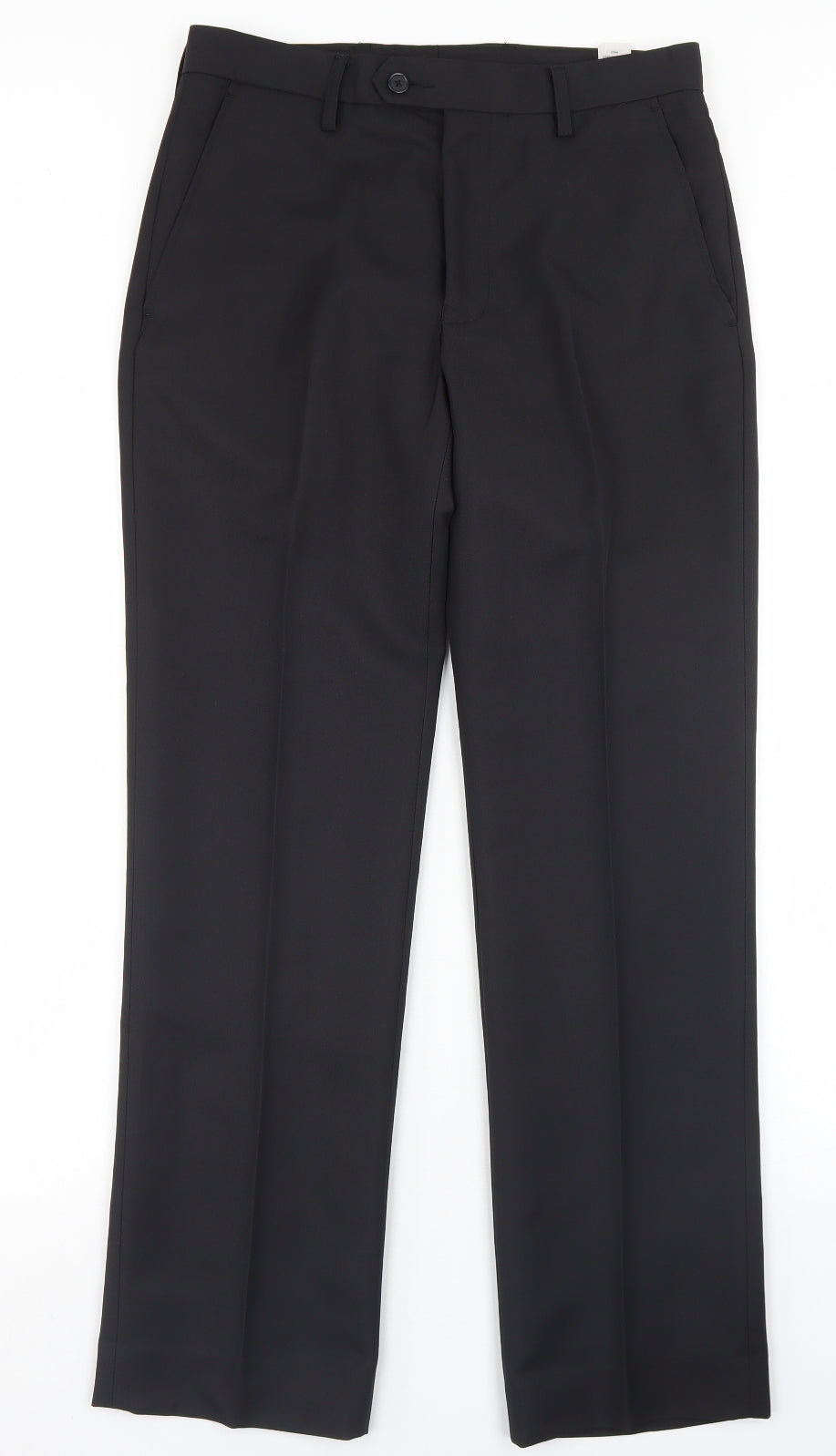 Cedar Wood State Mens Black  Polyester Dress Pants Trousers Size 30 in L29 in Regular Button