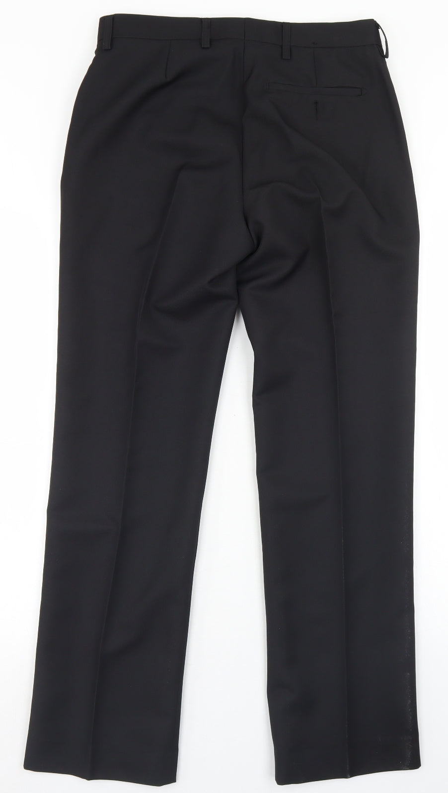 Cedar Wood State Mens Black  Polyester Dress Pants Trousers Size 30 in L29 in Regular Button