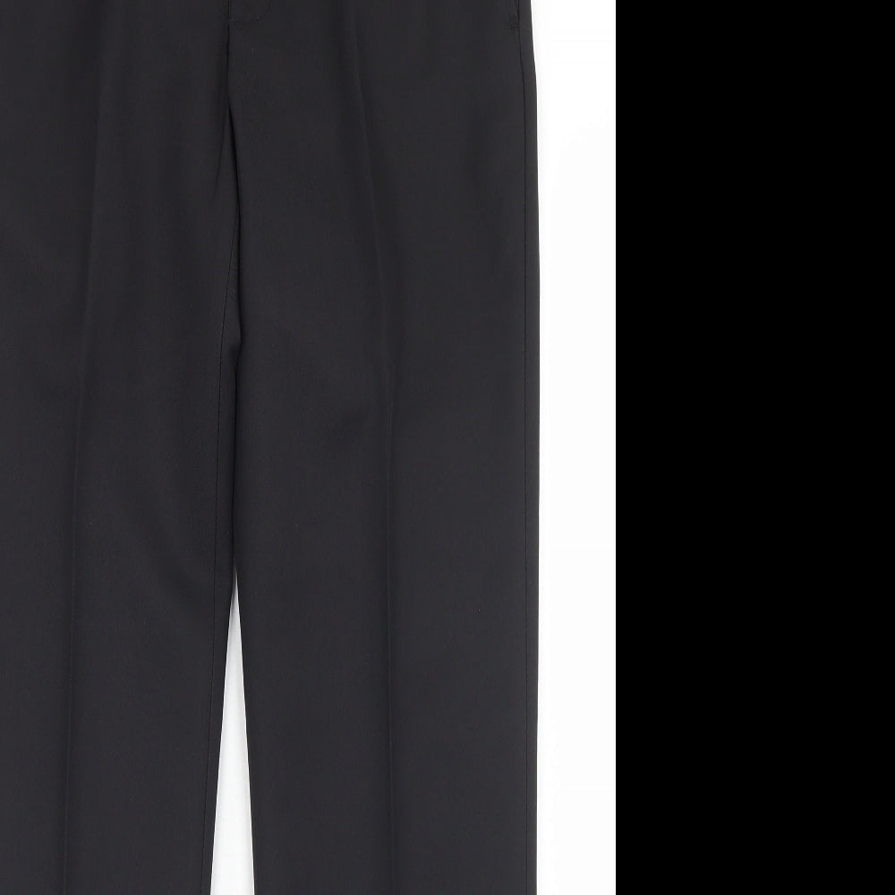 Cedar Wood State Mens Black  Polyester Dress Pants Trousers Size 30 in L29 in Regular Button