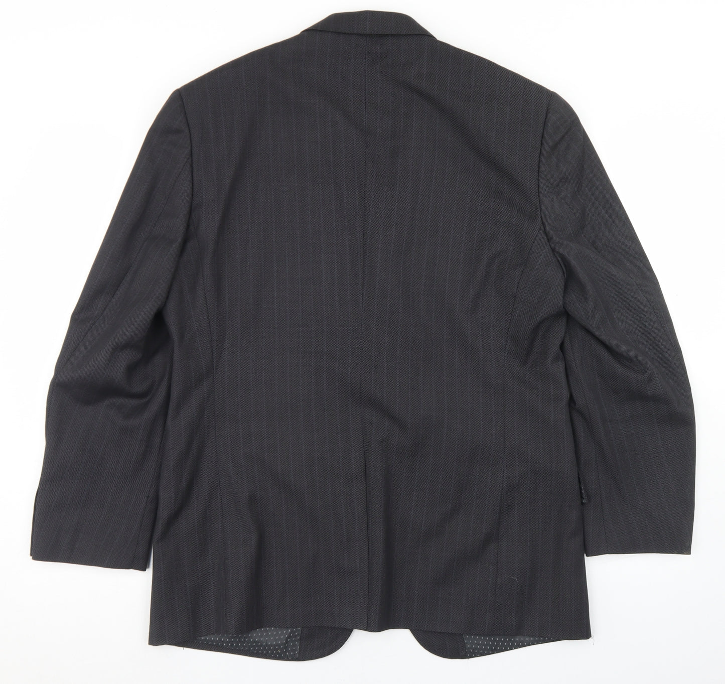 Burton Mens Grey Striped Wool Jacket Blazer Size 40