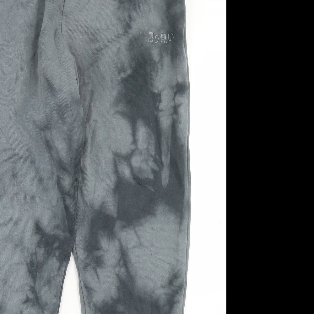 Primark Mens Grey Camouflage Cotton Jogger Trousers Size XL L26 in Regular Drawstring