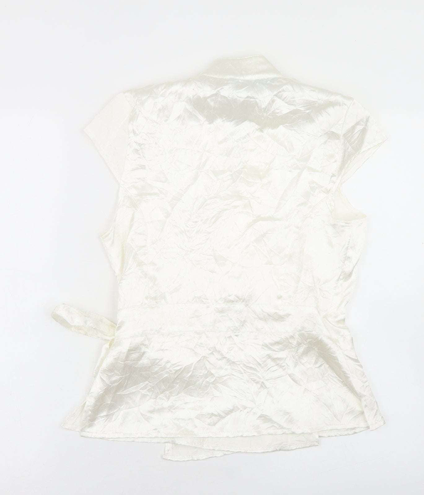 Atmosphere Womens Ivory  Polyester Wrap Blouse Size 12 V-Neck