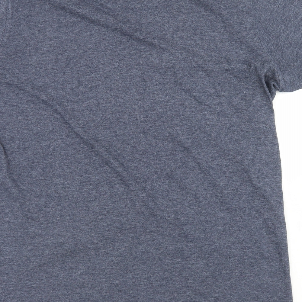 Dissident Mens Blue  Polyester  T-Shirt Size L Crew Neck