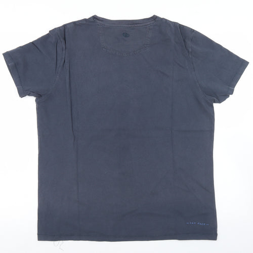 Fat Face Mens Blue  Cotton  T-Shirt Size M Crew Neck  - Whale