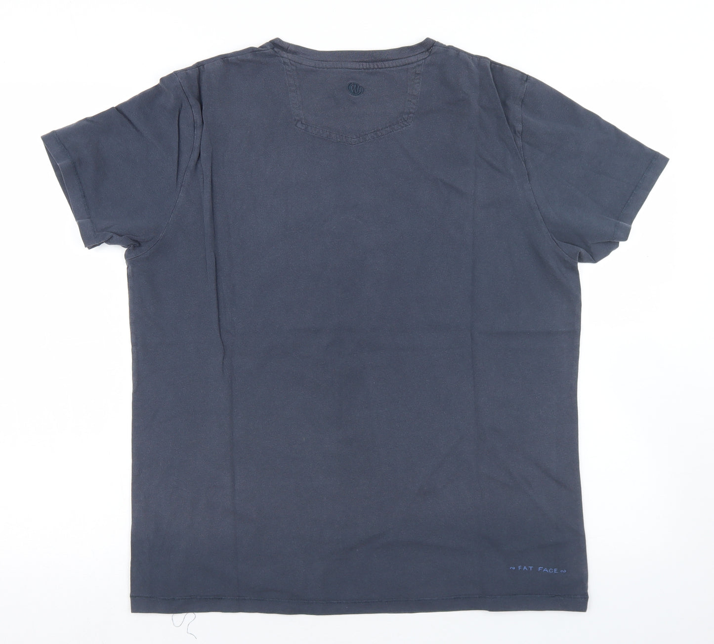 Fat Face Mens Blue  Cotton  T-Shirt Size M Crew Neck  - Whale