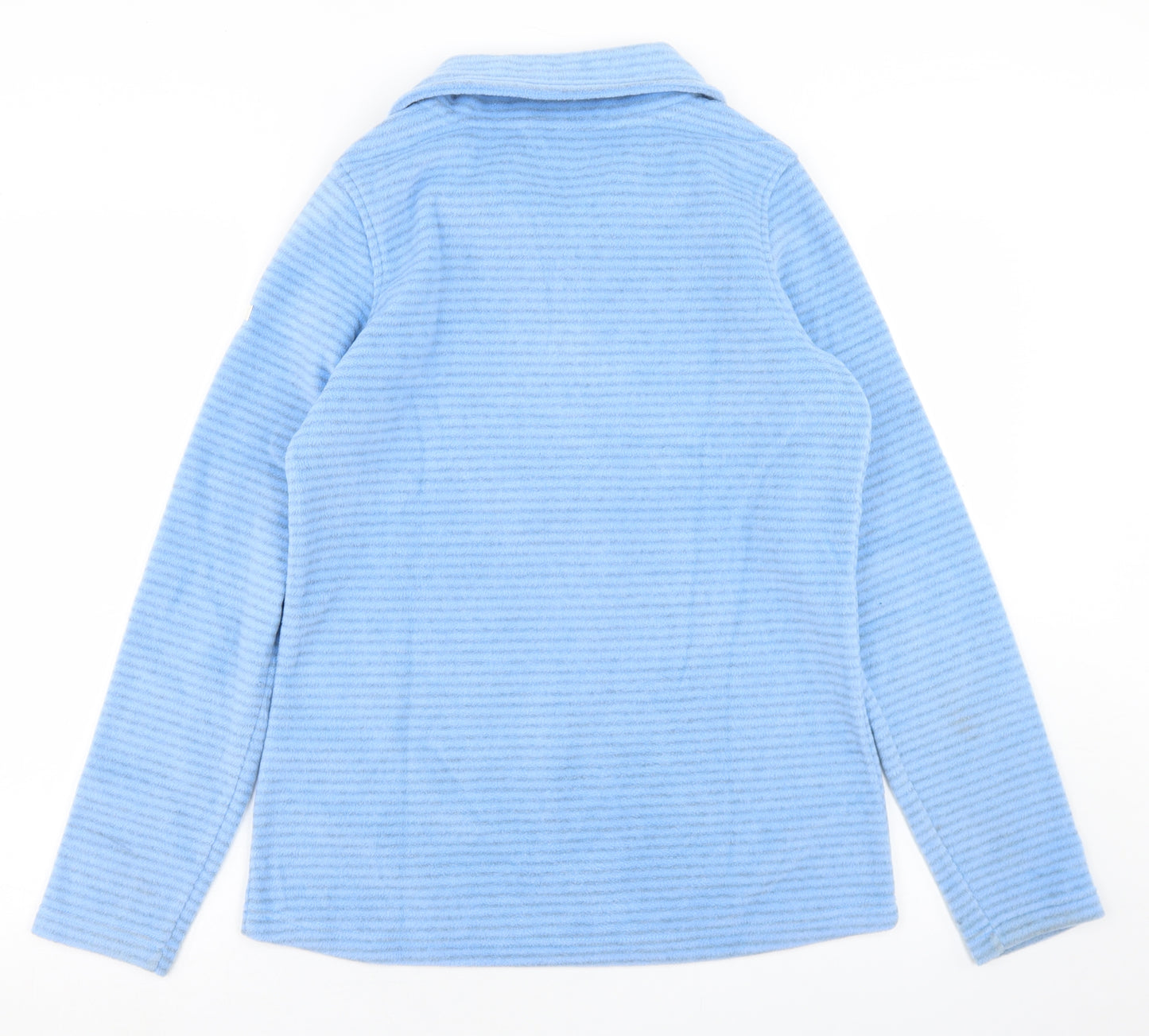 Regatta Womens Blue Striped Polyester Pullover Sweatshirt Size 10