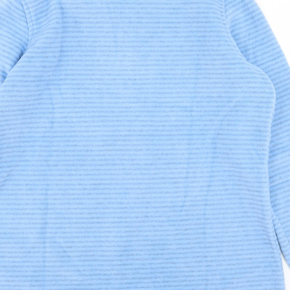 Regatta Womens Blue Striped Polyester Pullover Sweatshirt Size 10