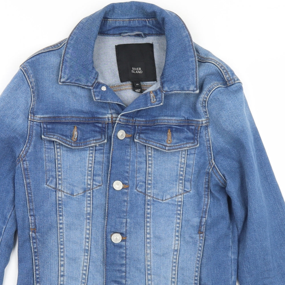 River Island Mens Blue   Jacket  Size XS  Button
