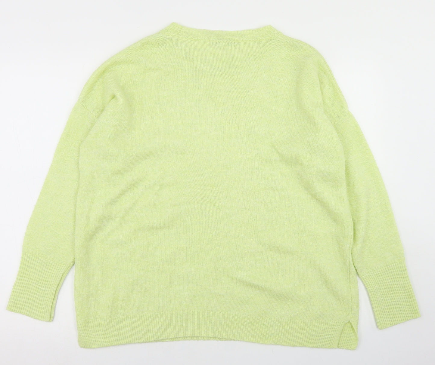 NEXT Womens Green Crew Neck  Acrylic Pullover Jumper Size L