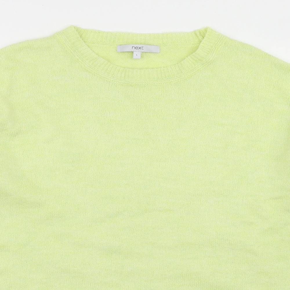 NEXT Womens Green Crew Neck  Acrylic Pullover Jumper Size L