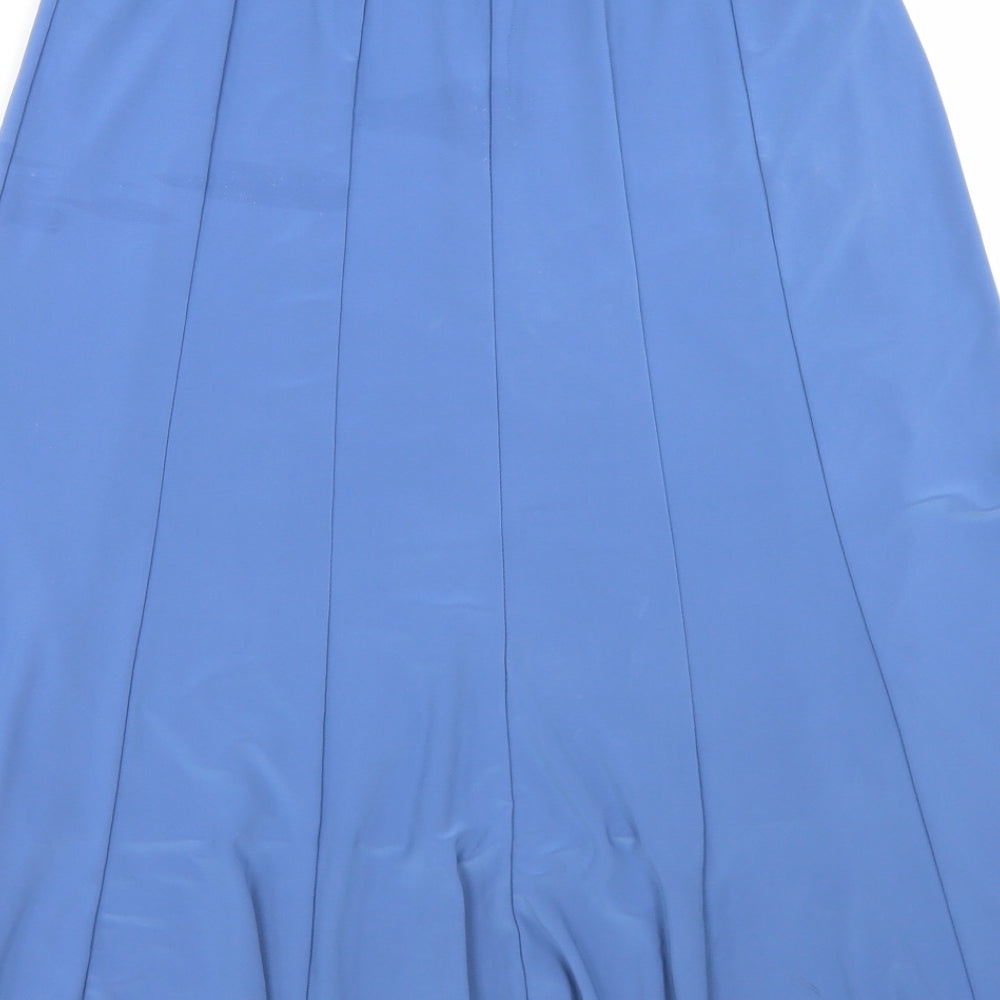 Forever Womens Blue  Polyester Flare Skirt Size M