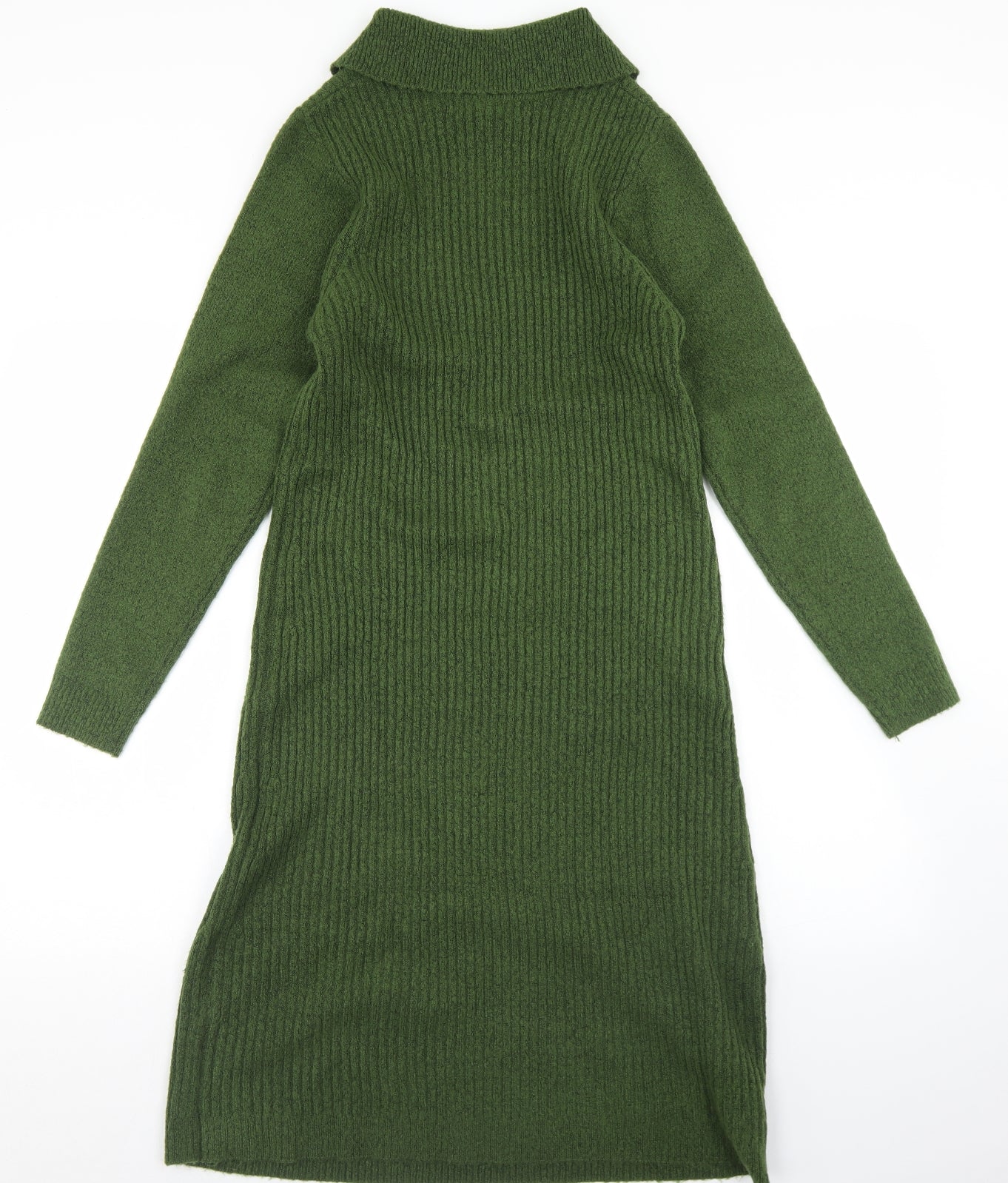 NEXT Womens Green  Acrylic Fit & Flare  Size M  Collared