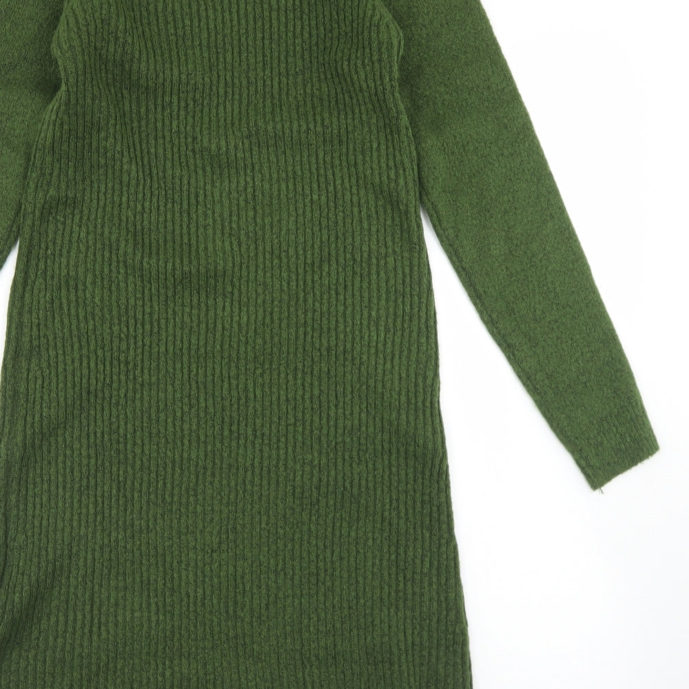 NEXT Womens Green  Acrylic Fit & Flare  Size M  Collared