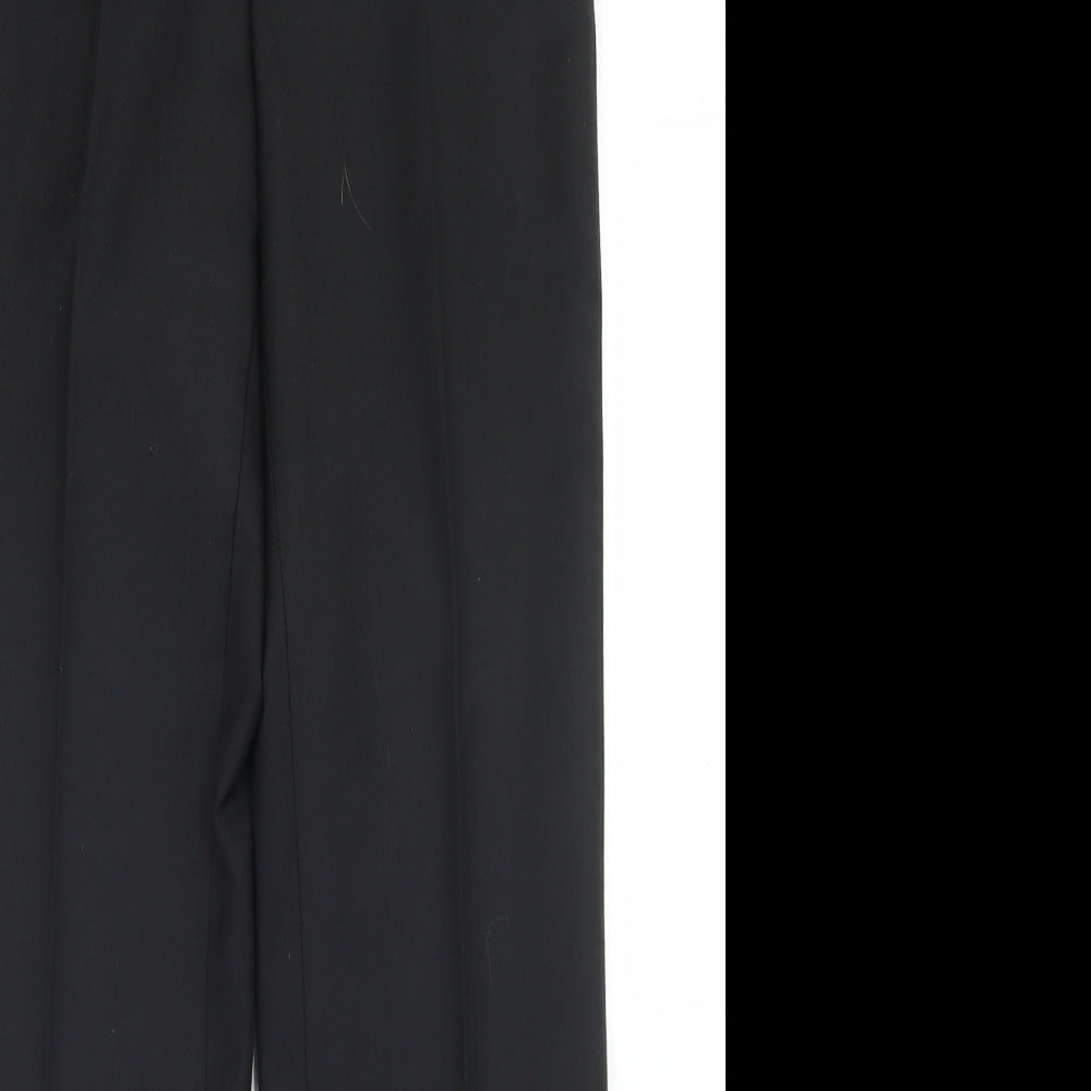 Jasper Conran Mens Black  Polyester Dress Pants Trousers Size 30 in L30 in Regular Hook & Eye