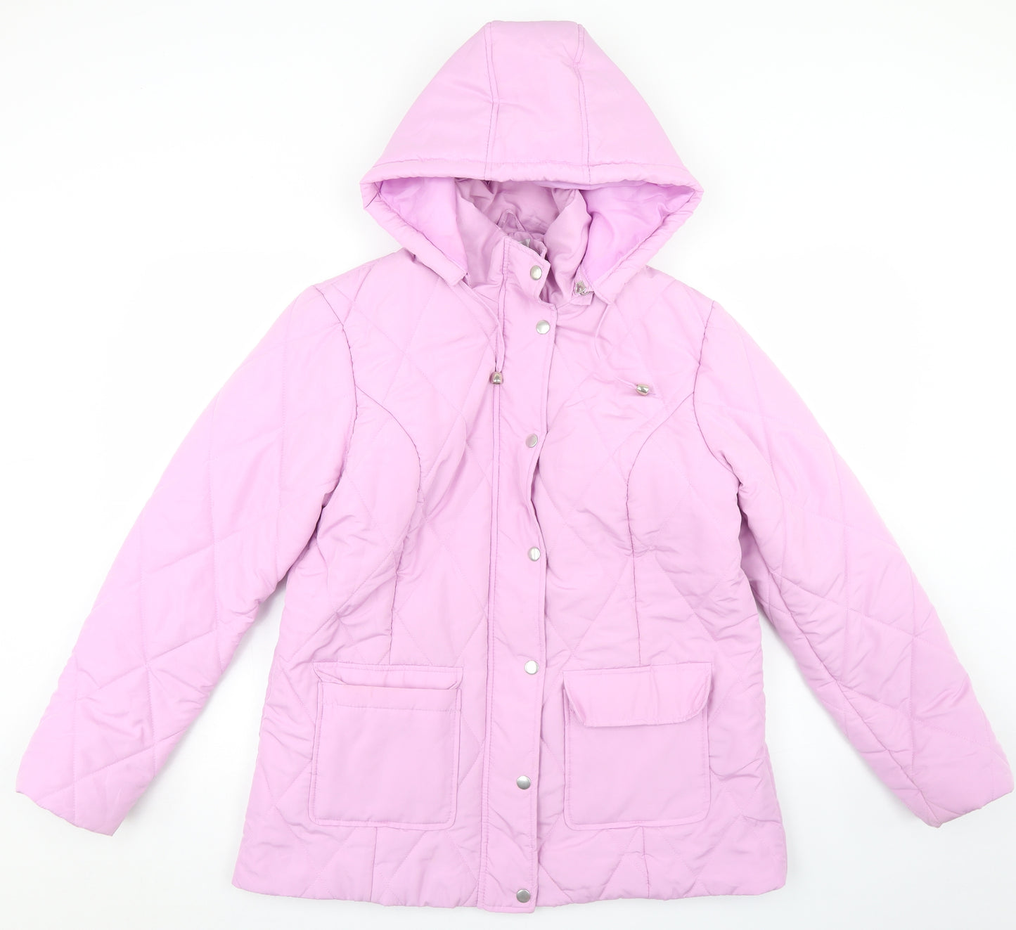 Damart Womens Pink   Quilted Coat Size 14  Zip