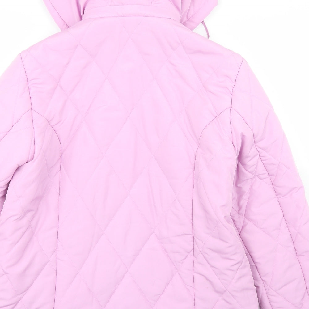 Damart Womens Pink   Quilted Coat Size 14  Zip