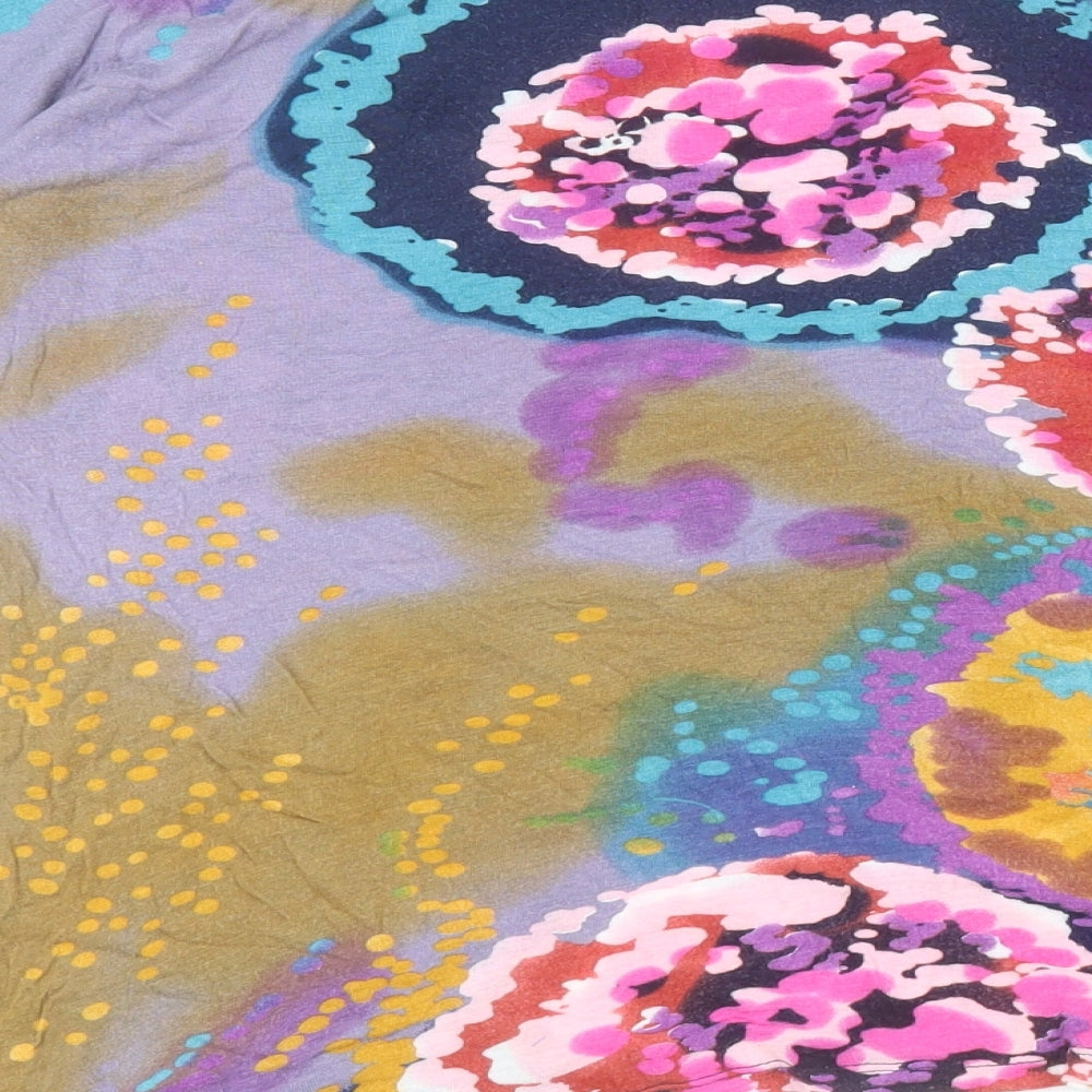 Zara Womens Multicoloured  100% Cotton Basic T-Shirt Size L Round Neck