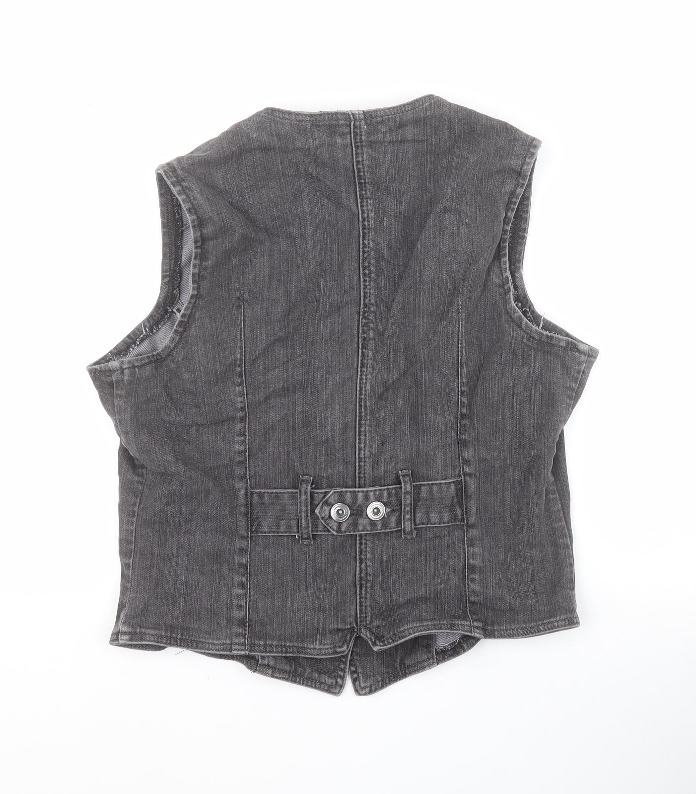 George Womens Black   Gilet Jacket Size 14  Button