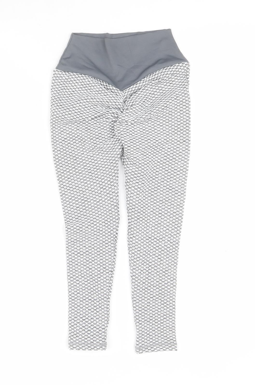 SheIn Womens Grey  Nylon Cropped Leggings Size XS L20 in