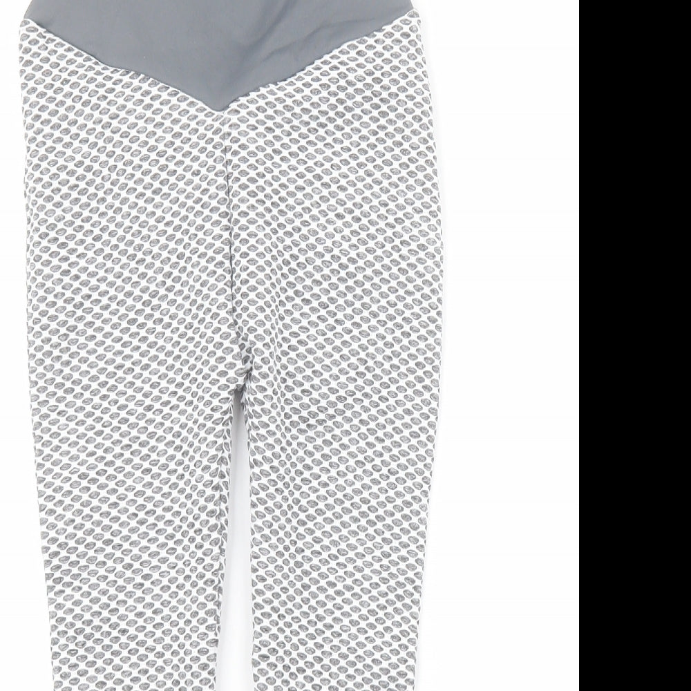 SheIn Womens Grey  Nylon Cropped Leggings Size XS L20 in