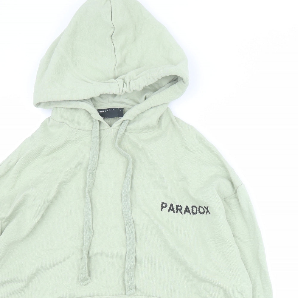 ASOS Mens Green  Cotton Pullover Hoodie Size L