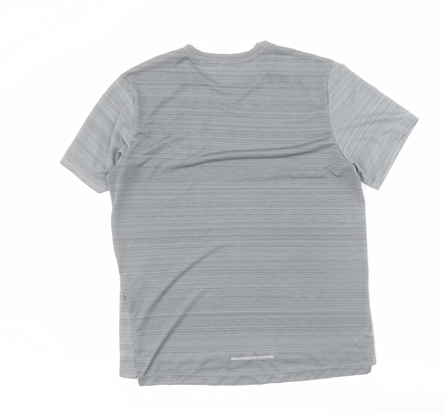 Nike Womens Grey  Polyester Basic T-Shirt Size M Round Neck