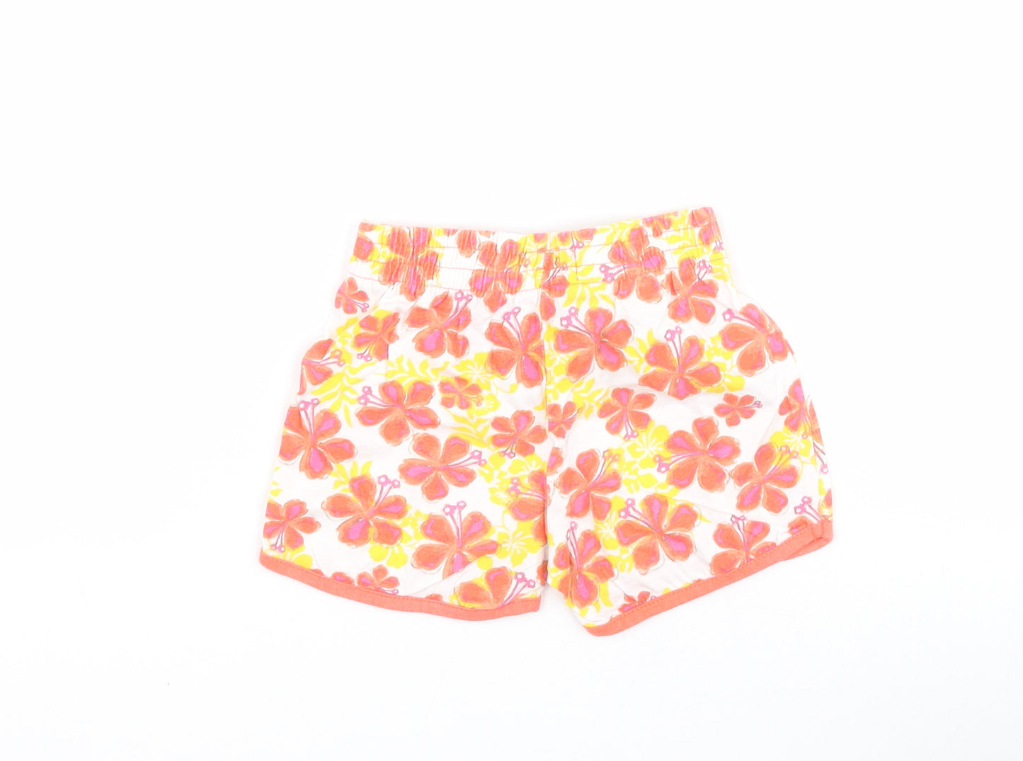 Early Days Baby Orange Floral 100% Cotton Sweatpants Trousers Size 18-24 Months  Pullover - Shorts